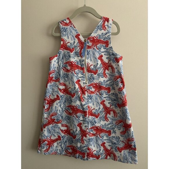 TOMMY BAHAMA Kids Girls Lobster Coral Print Shift Tank Dress Size US 7 - Picture 3 of 8